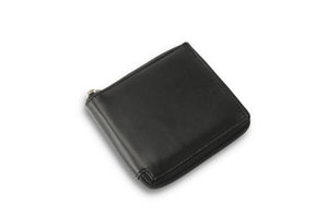 Biggs & Bane Men's Bifold Black Zip Around Leather Wallet