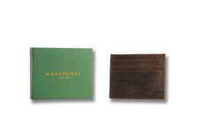 Woodbridge Men's Rustic Brown Card Holder Leather Wallet