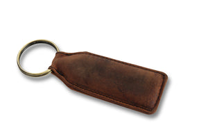 Woodbridge Rustic Brown Leather Keyring