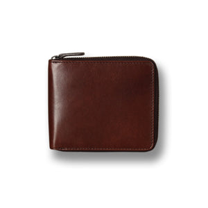 Redbrick Dark Brown Bifold Zip Around Leather Wallet